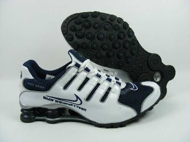Nouvelle Arrial Mens Nike Shox Nz 3013 Blanc Bleu Marine